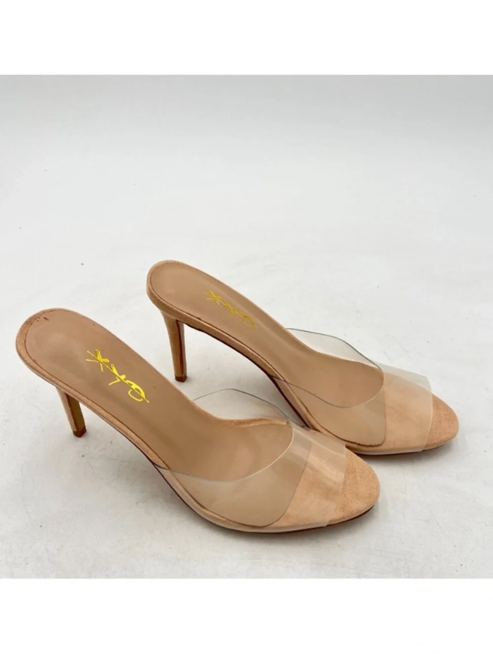 XYD Clear Strap Nude High Heel Sandal